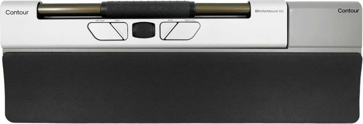 Contour Design RollerMouse Go + RollerMouse Go Dock Set met muis en muismat Bluetooth Zwart, Wit 5 Toetsen 600 dpi, 800 dpi, 1000 dpi, 1200 dpi, 1600 dpi, 2000
