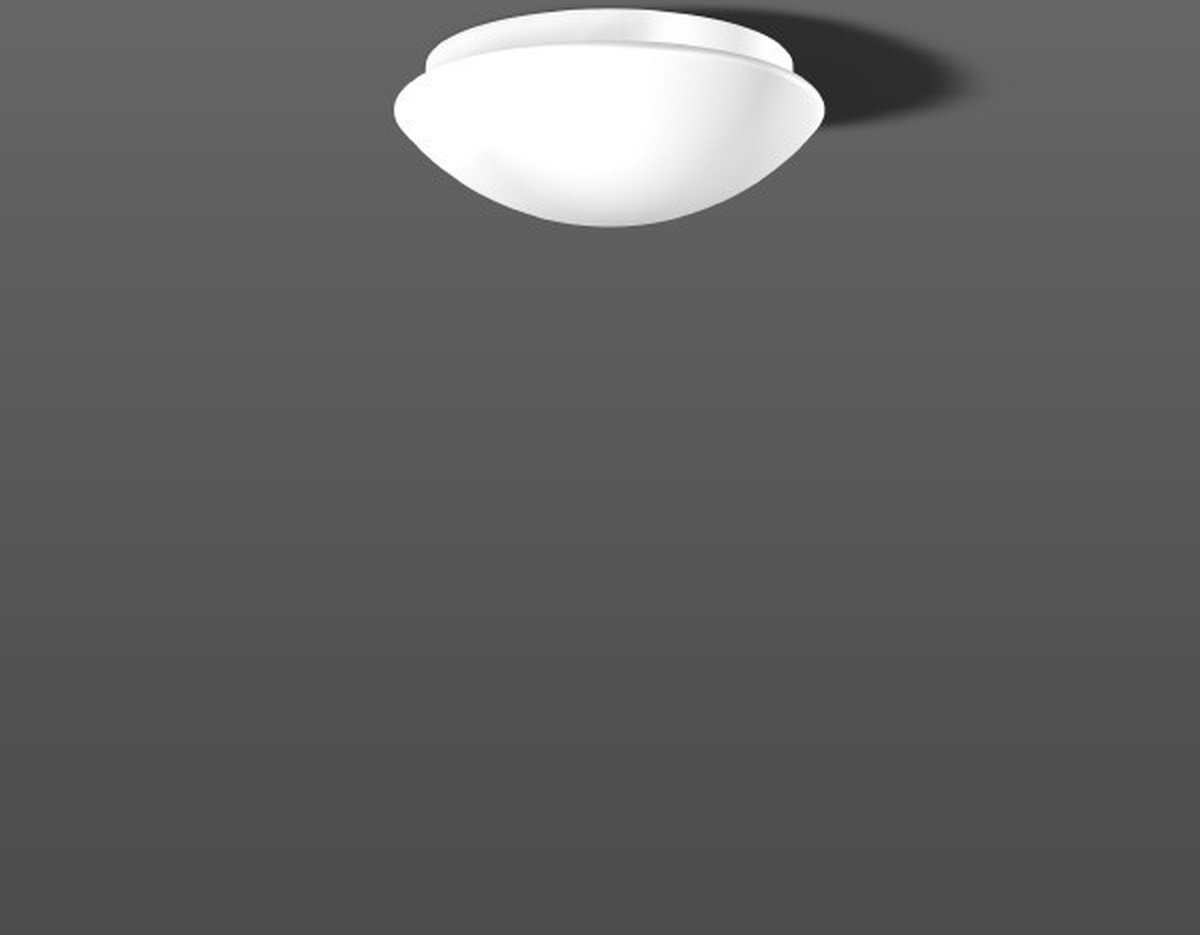 RZB 221126.002.4.19 Flat Polymero IP44 PMMA HF Plafondlamp met bewegingsmelder E27 60 W Wit