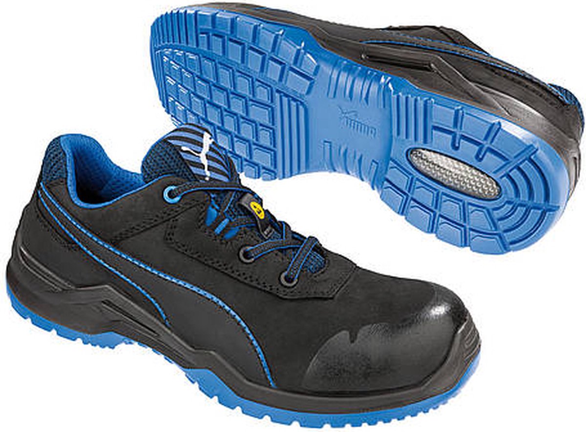Puma Veiligheidsschoen | maat 41 zwart/blauw | S3 ESD SRC EN ISO 20345 | nubuckleer | 1 stuk - 64.422.0-41 64.422.0-41