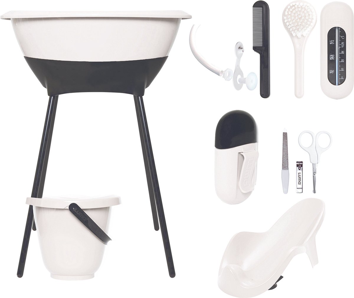 Bad & Verzorgingsset Luma Silk Oat/Dark Grey