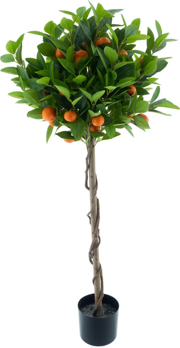 Orange tree in pot orange 120 cm kunstbloem - Nova Nature