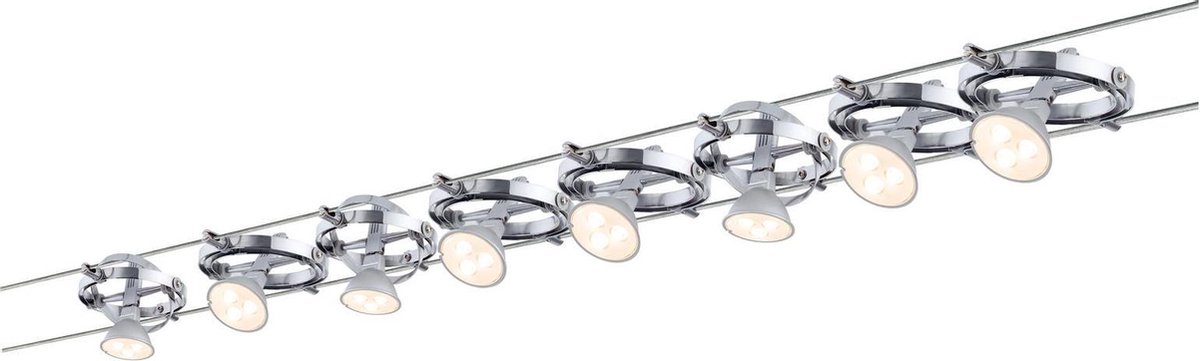 Paulmann Cardan 94153 Kabelsysteem compleet GU5.3 80 W Chroom, Chroom (mat)