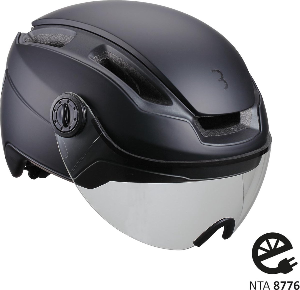 BBB helm Indra faceshield transparant lens mat zwart M