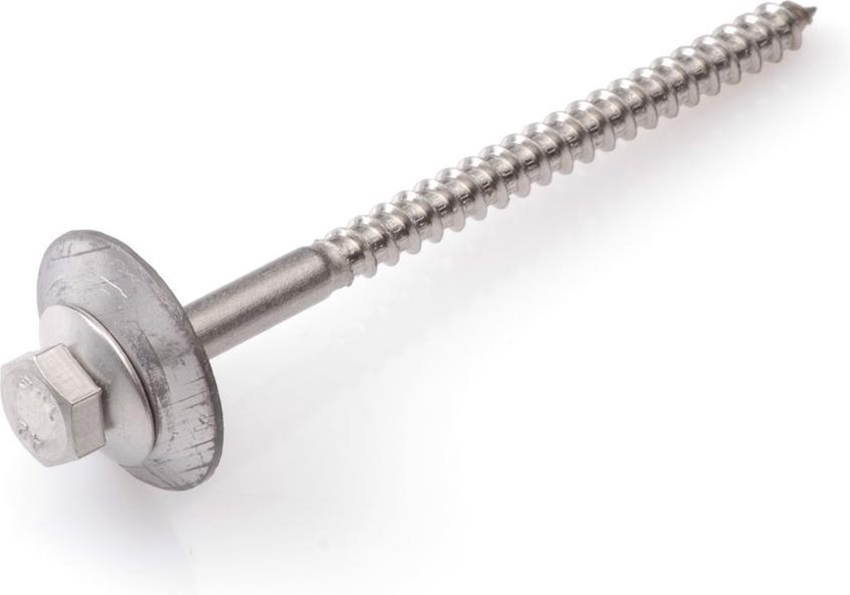 Hoenderdaal Golfplaatbout Rvs-A2 Sw-12 H3S Din571 7X110 | 100 stuks - 2041.30.58701