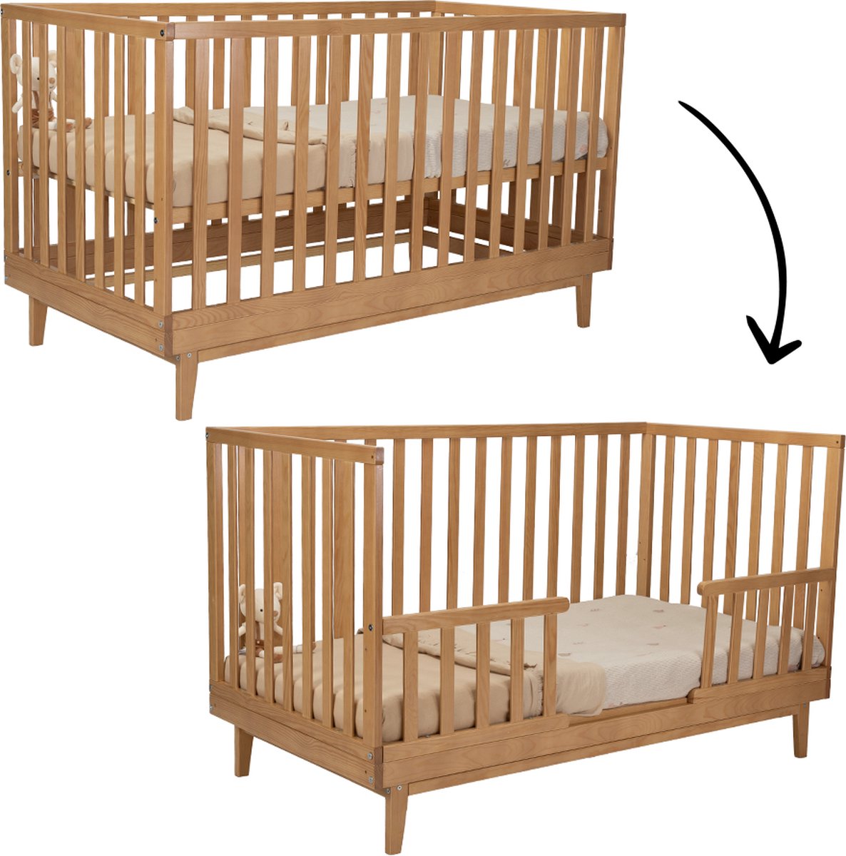 Meegroeiledikant Novi at Home® Elise 70x140 Beech