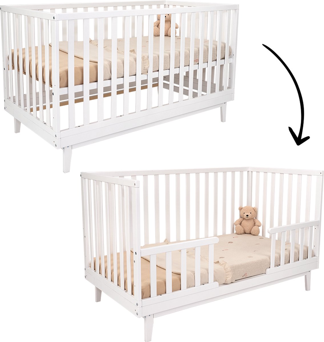 Meegroeiledikant Novi at Home® Elise 70x140 Wit