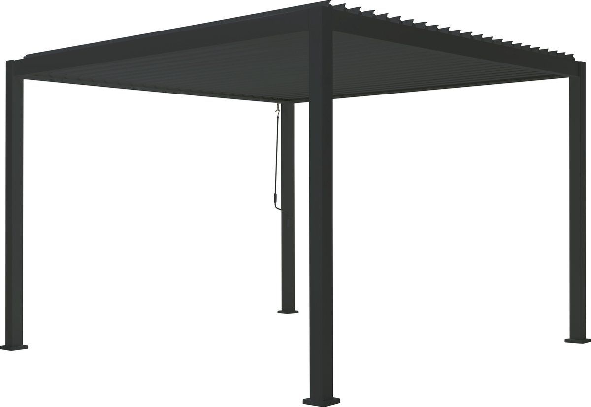 Overkapping vierkant M Rota 300 x 300 cm Matt royal grey - Suns