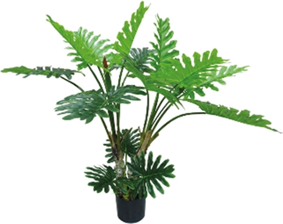 Kunstplant Philodendron 3-stam 120 cm - Buitengewoon de Boet