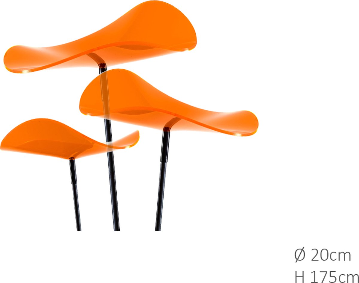 3 stuks! Zonnevangers Lucy Oranje groot 175x20 cm Cazador Del Sol - Cazador Del Sol