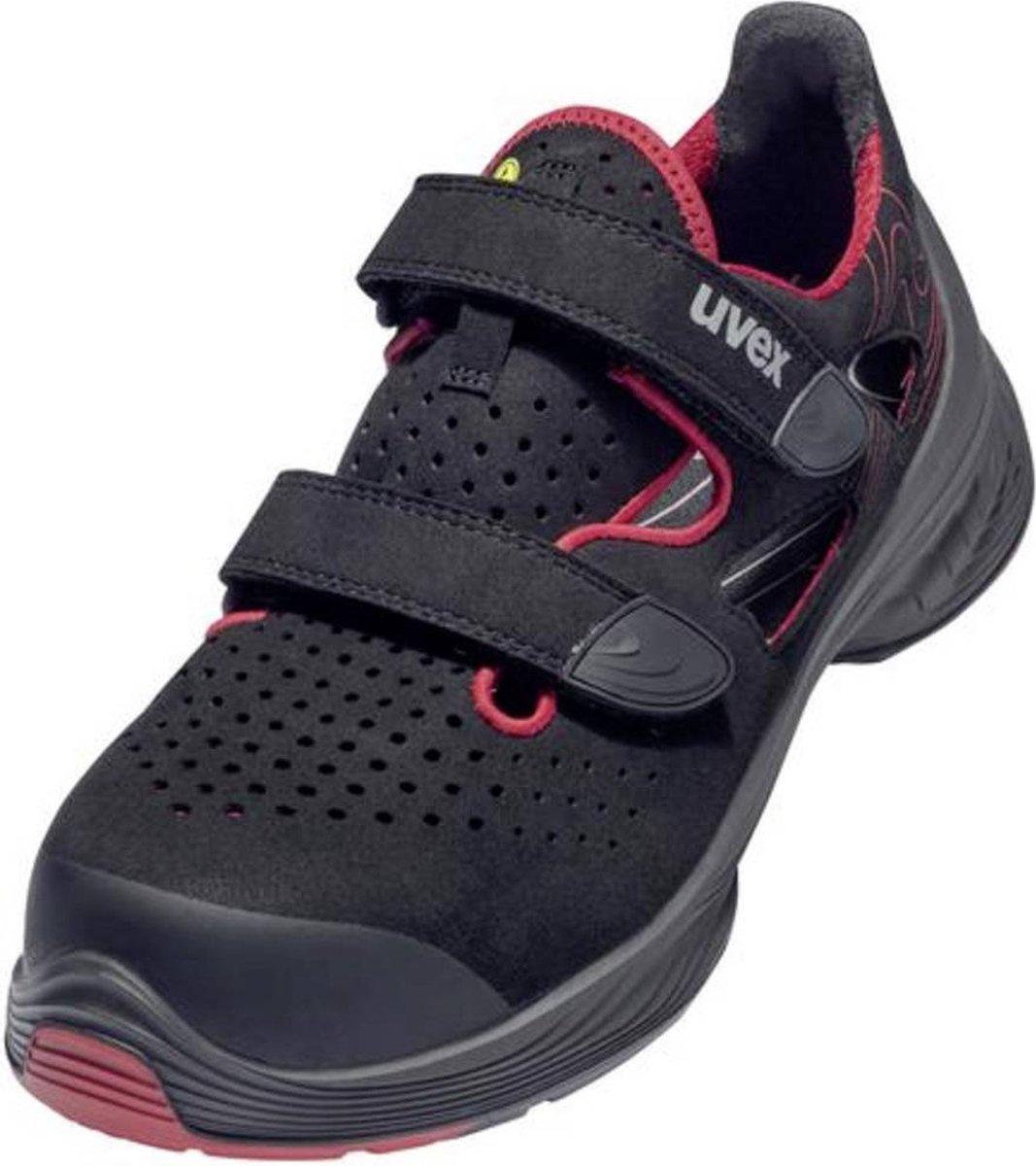 uvex 1 G2 6836246 Veiligheidsandalen ESD S1P Schoenmaat (EU): 46 Rood/zwart 1 paar