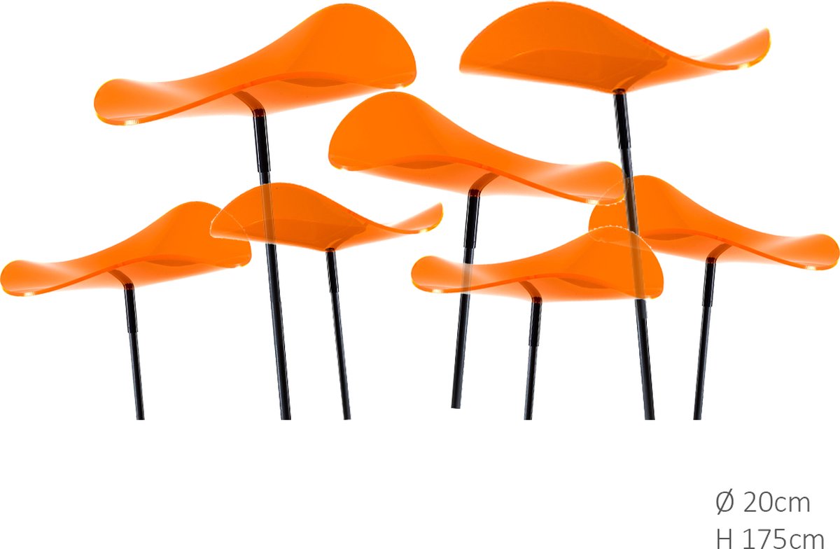 7 stuks! Zonnevangers Lucy Oranje groot 175x20 cm Cazador Del Sol - Cazador Del Sol