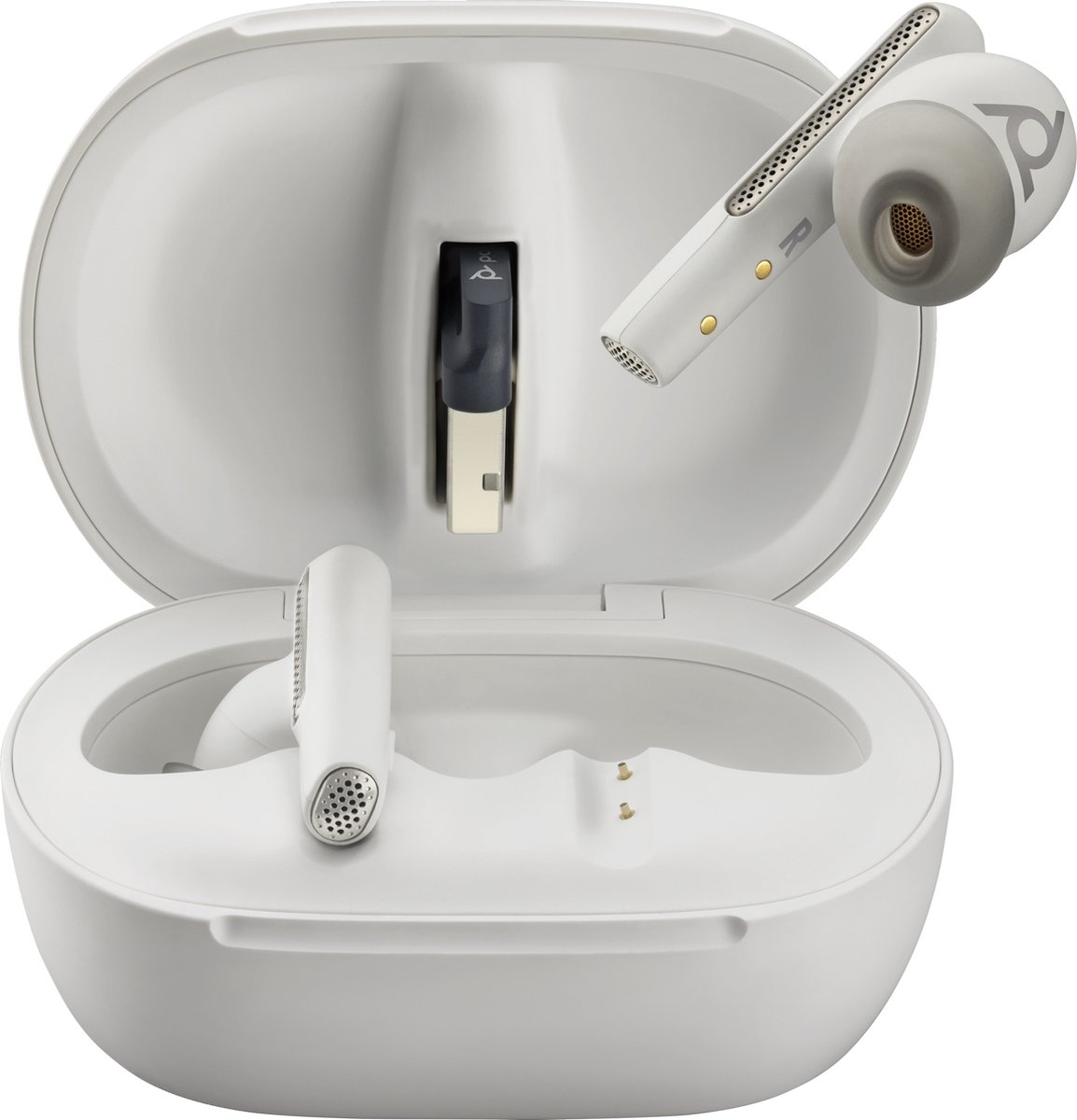 Poly Voyager Free 60+ UC M White Sand Earbuds + BT700 USB-A-adapter + oplaadcase met touchscreen