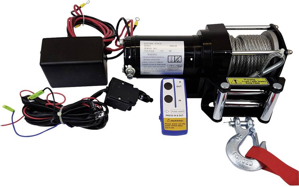 Berger & Schröter 31779 Kabellier Trekkracht (rollend): 2722 kg Draadloze afstandsbediening, Incl. rolluik