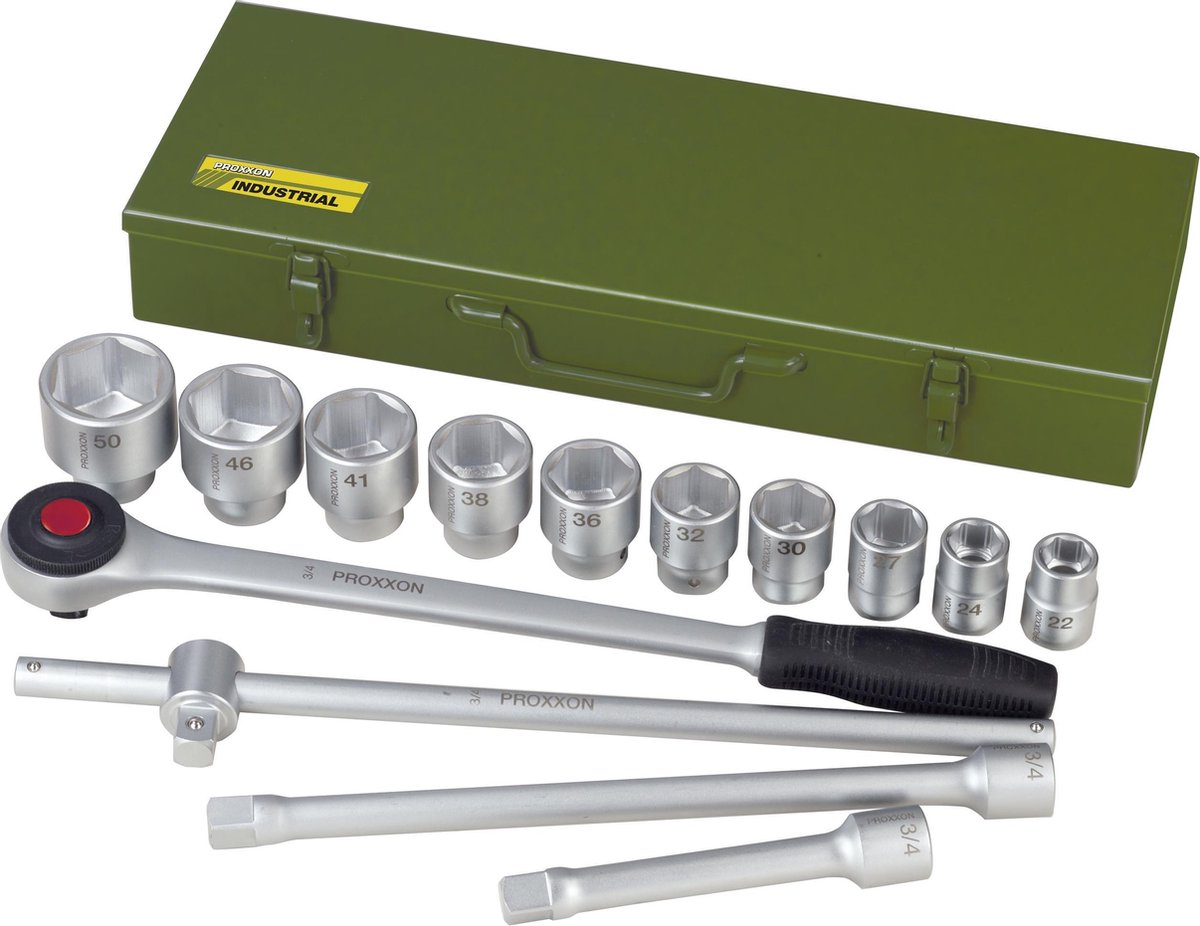 Proxxon 23300 Dopsleutel-bitinzetset 3/4 14-delig