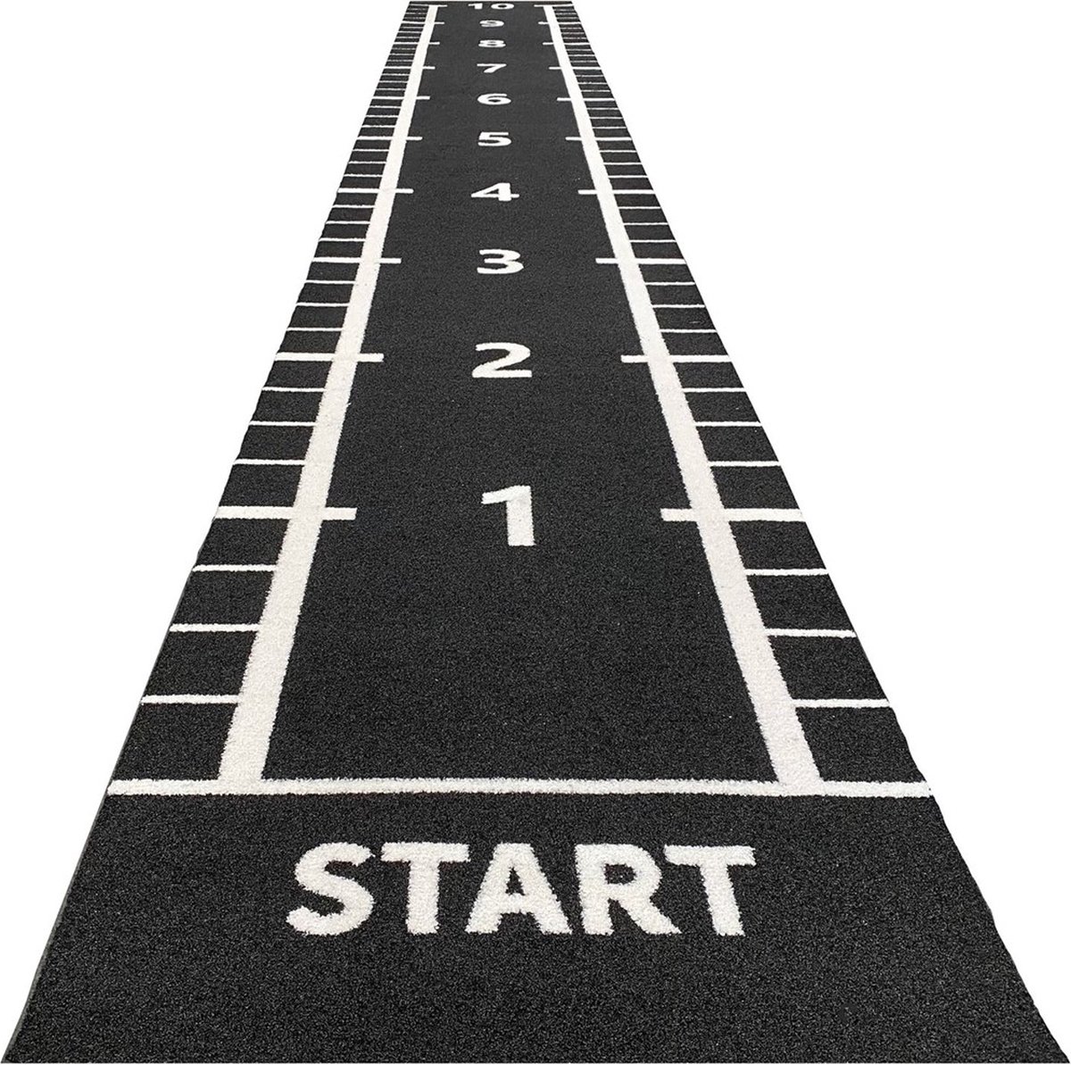 Lifemaxx Sprinttrack - Kunstgras - 1,5 x 11 m - Zwart