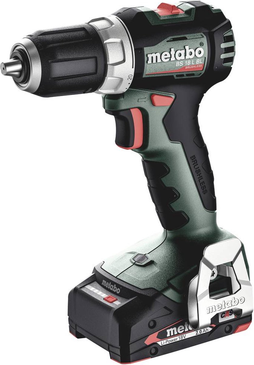 Metabo BS 18 L BL 613155500 Accu-schroefboormachine 18 V 2 Ah Li-ion Incl. 2 accus, Brushless, Incl. koffer, Incl. lader