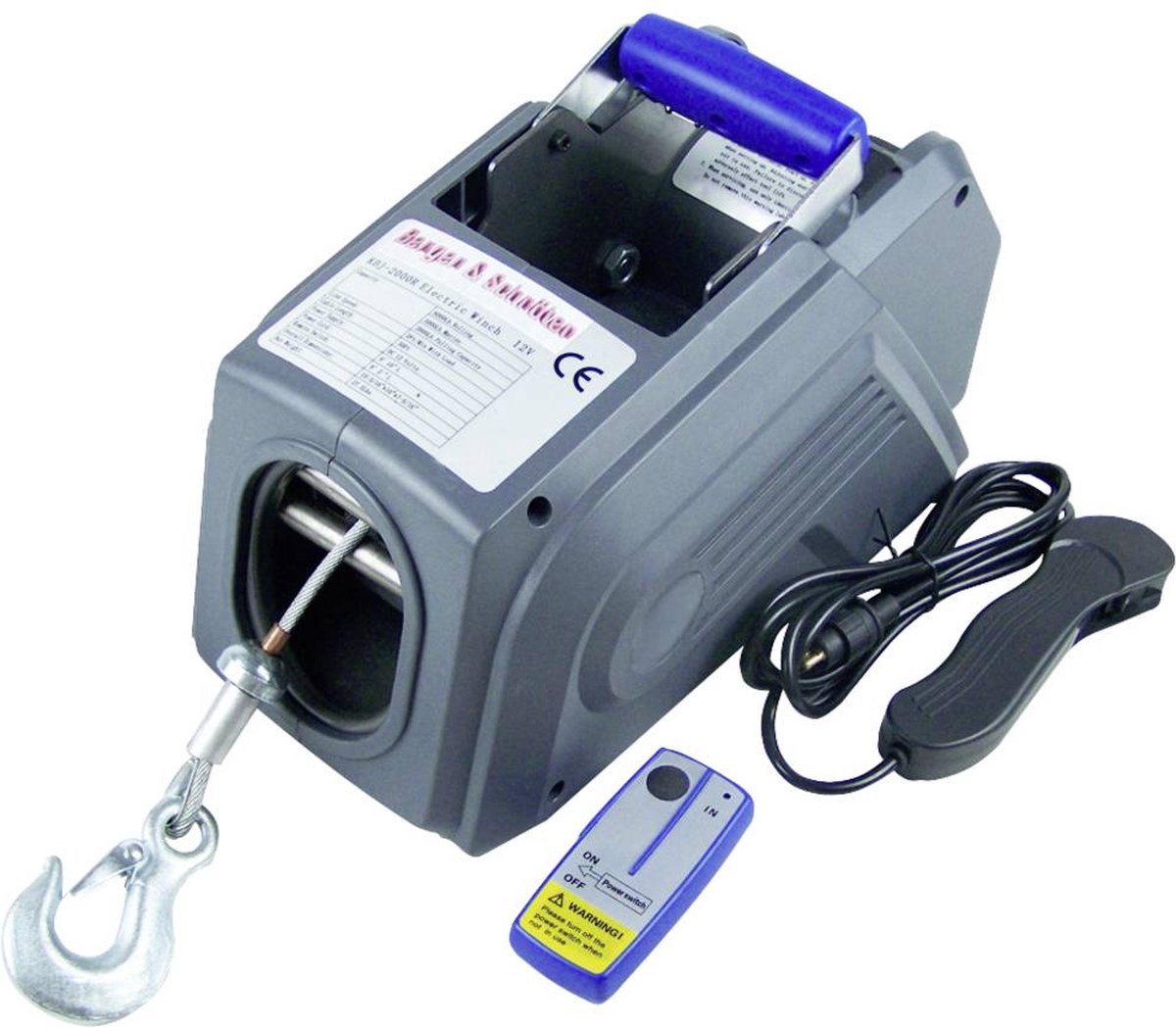 Berger & Schröter KDJ-2000 R Kabellier Trekkracht (staand): 400 kg Trekkracht (rollend): 2700 kg Draadloze afstandsbediening