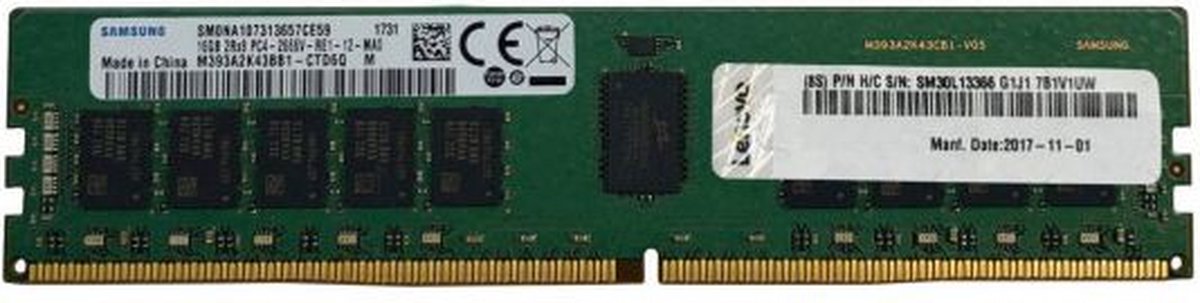 Lenovo 4X77A08633 Werkgeheugenmodule voor PC 32 GB 1 x 32 GB 3200 MHz 4X77A08633