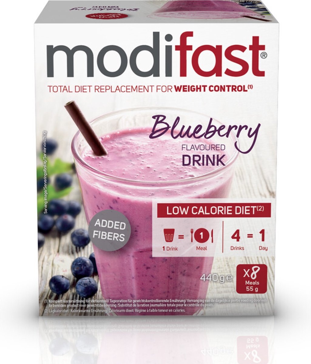 8x Modifast Intensive Milkshake Blueberry 8 x 55 gr