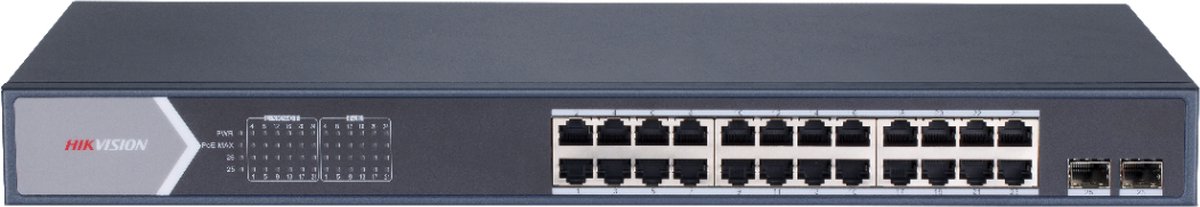 Hikvision DS-3E1526P-SI - 26 Poorts - Gigabit - Switch - 24x PoE