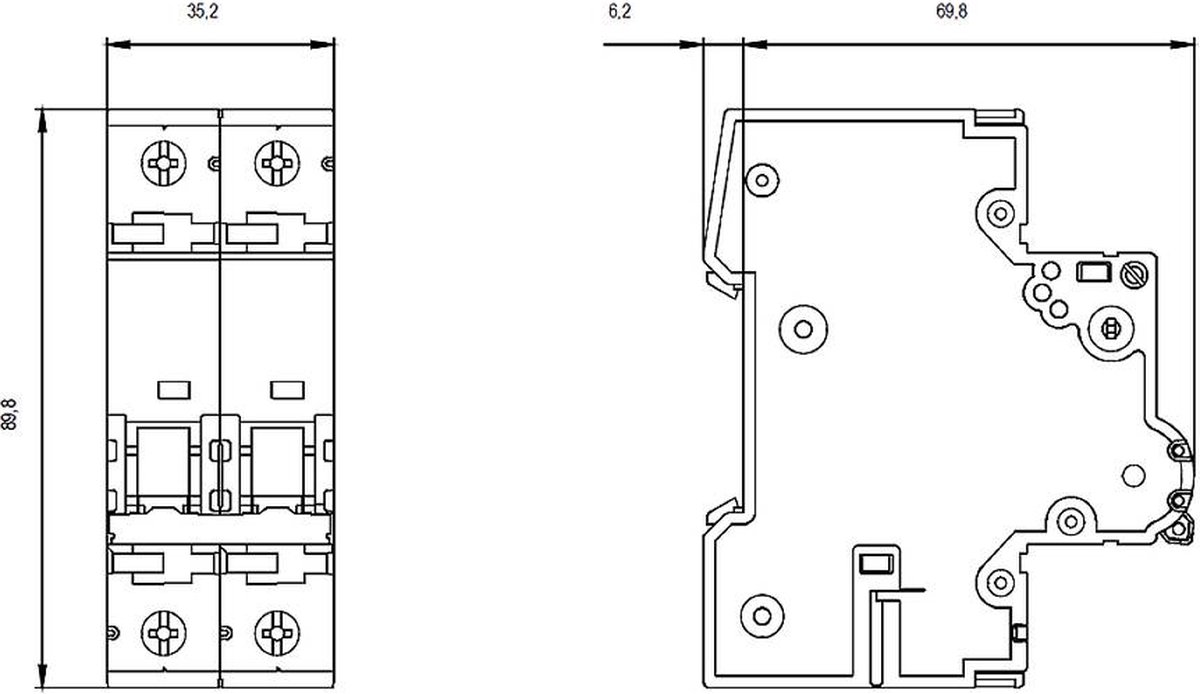 Siemens 5SY52067 5SY5206-7 Zekeringautomaat 6 A 230 V, 400 V