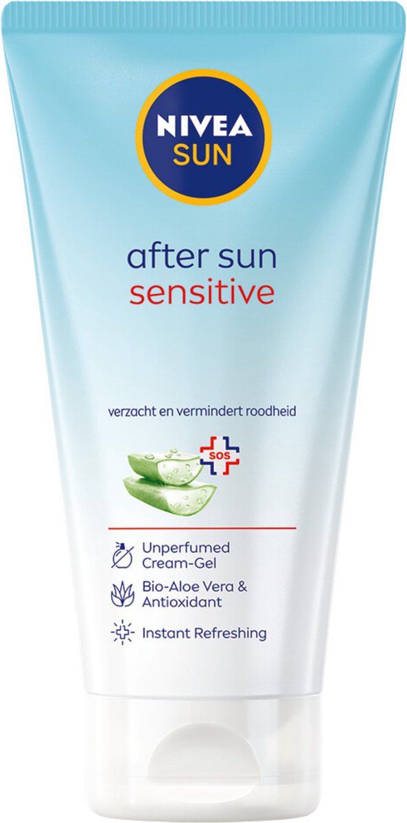 12x Nivea Sun Aftersun Sensitive Cream Gel 200 ml