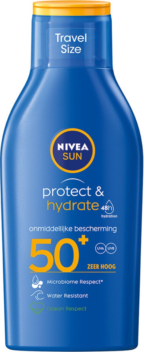 12x Nivea Sun Protect&Hydrate Zonnemelk Travelsize SPF50+ 100 ml