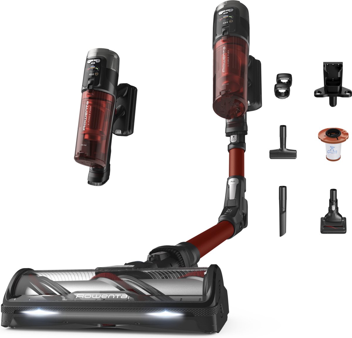 Rowenta Rh9a73 X-force Flex 13.60 Animal Steelstofzuiger Incl. Kruimelzuiger Rood