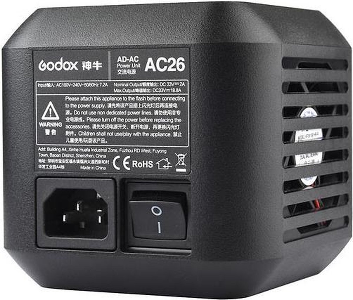Godox AC26 AC Power Adapter voor AD600Pro