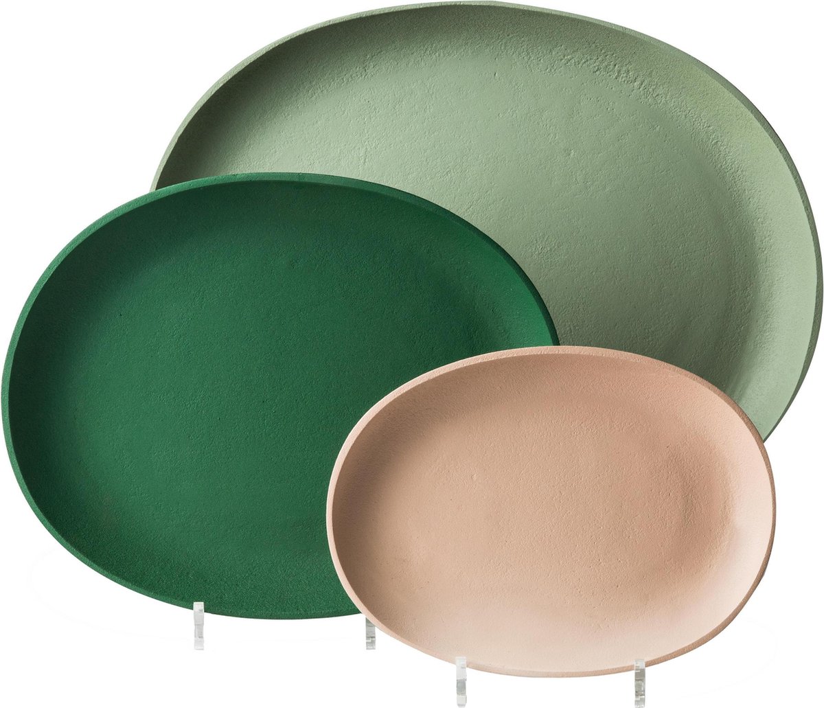 POLSPOTTEN Tray Greek Dienblad Set Van 3 Groen