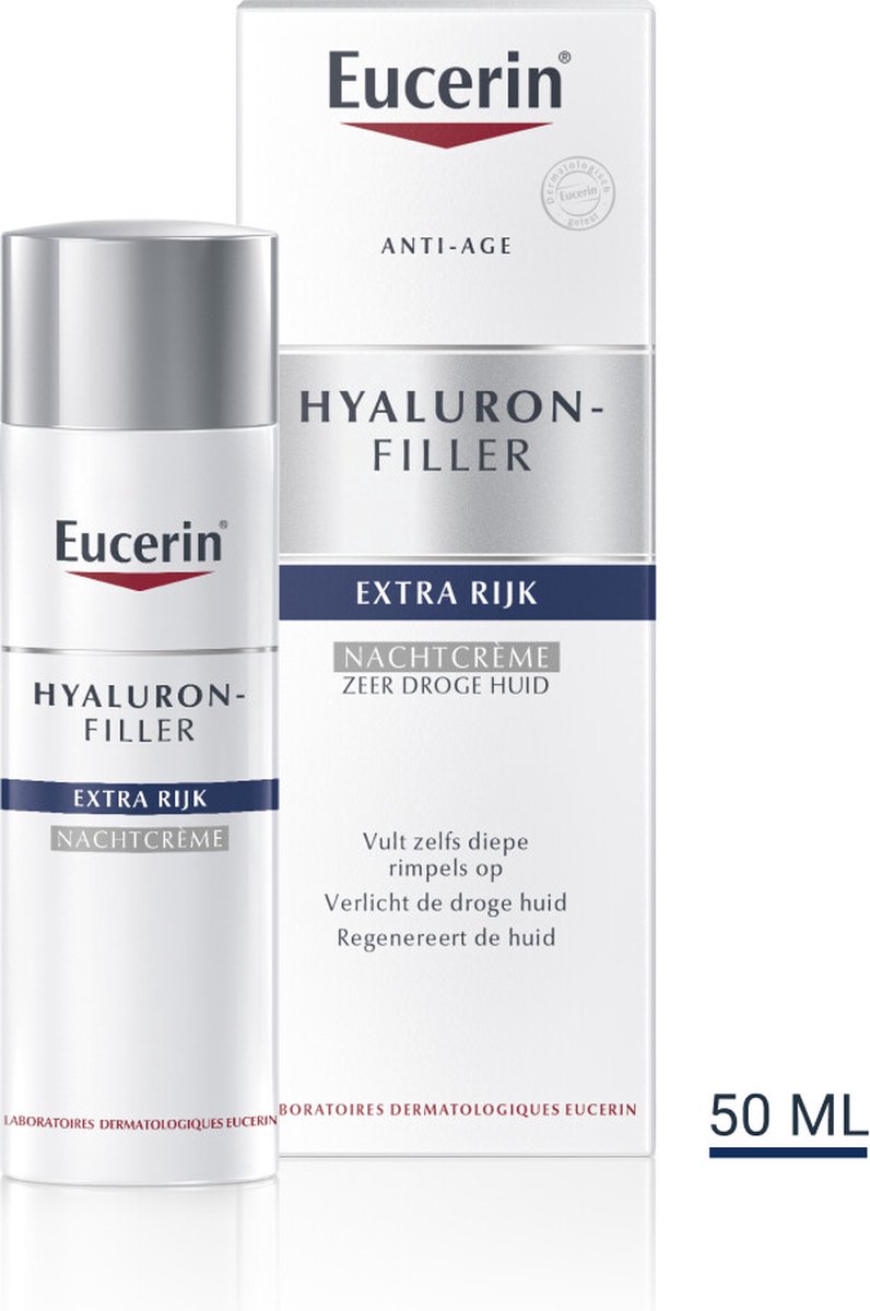 12x Eucerin Hyaluron-Filler Nachtcréme Extra Rijk 50 ml