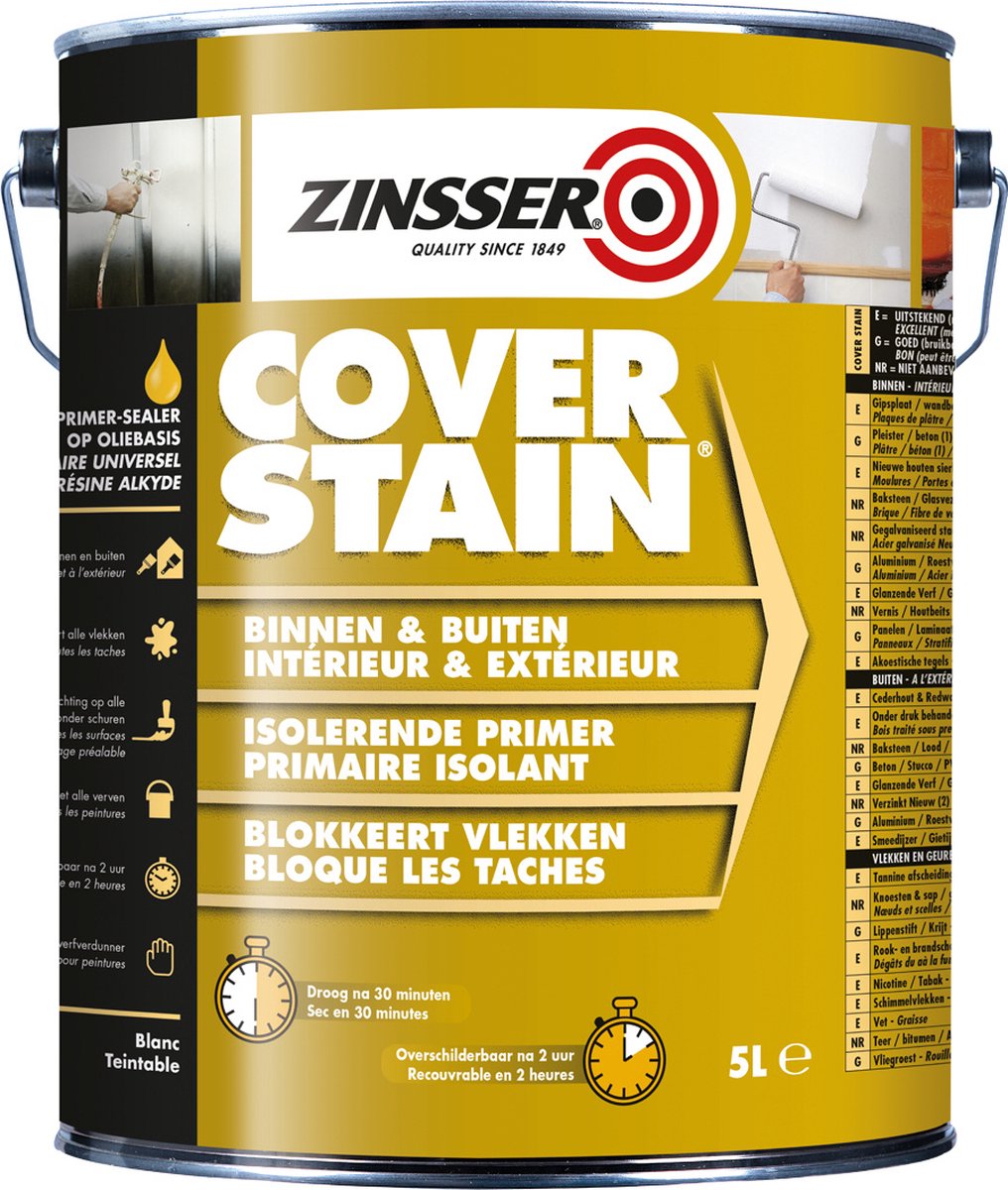 Zinsser Cover Stain - Wit - 5L