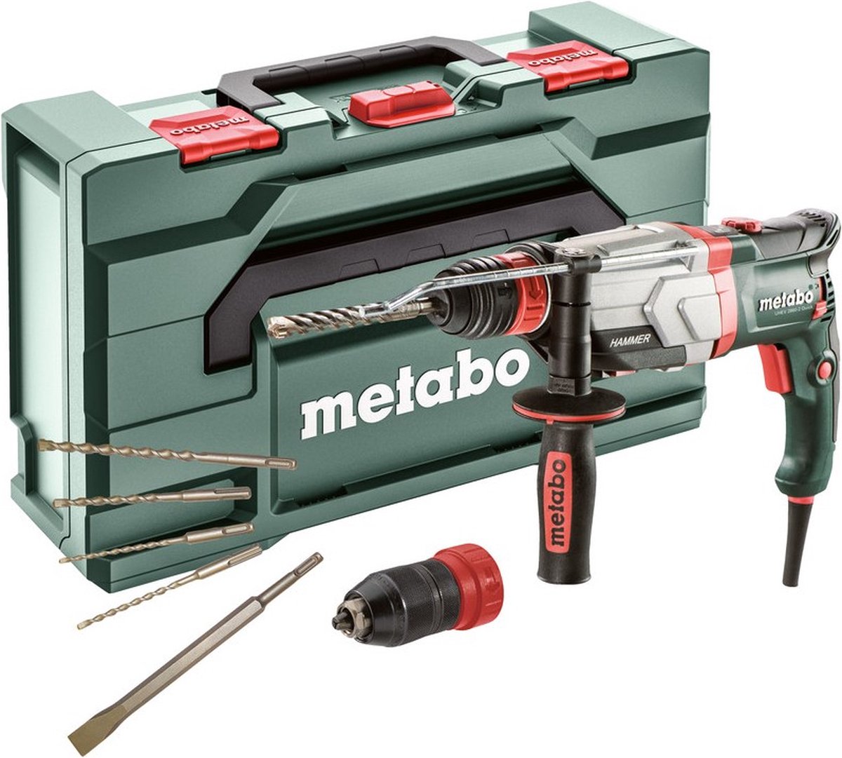 Metabo UHEV 2860-2 Quick Set SDS-plus Combihamer Incl. 5 Delig Boor- En Beitelset In Koffer - 1100W - 3.4J