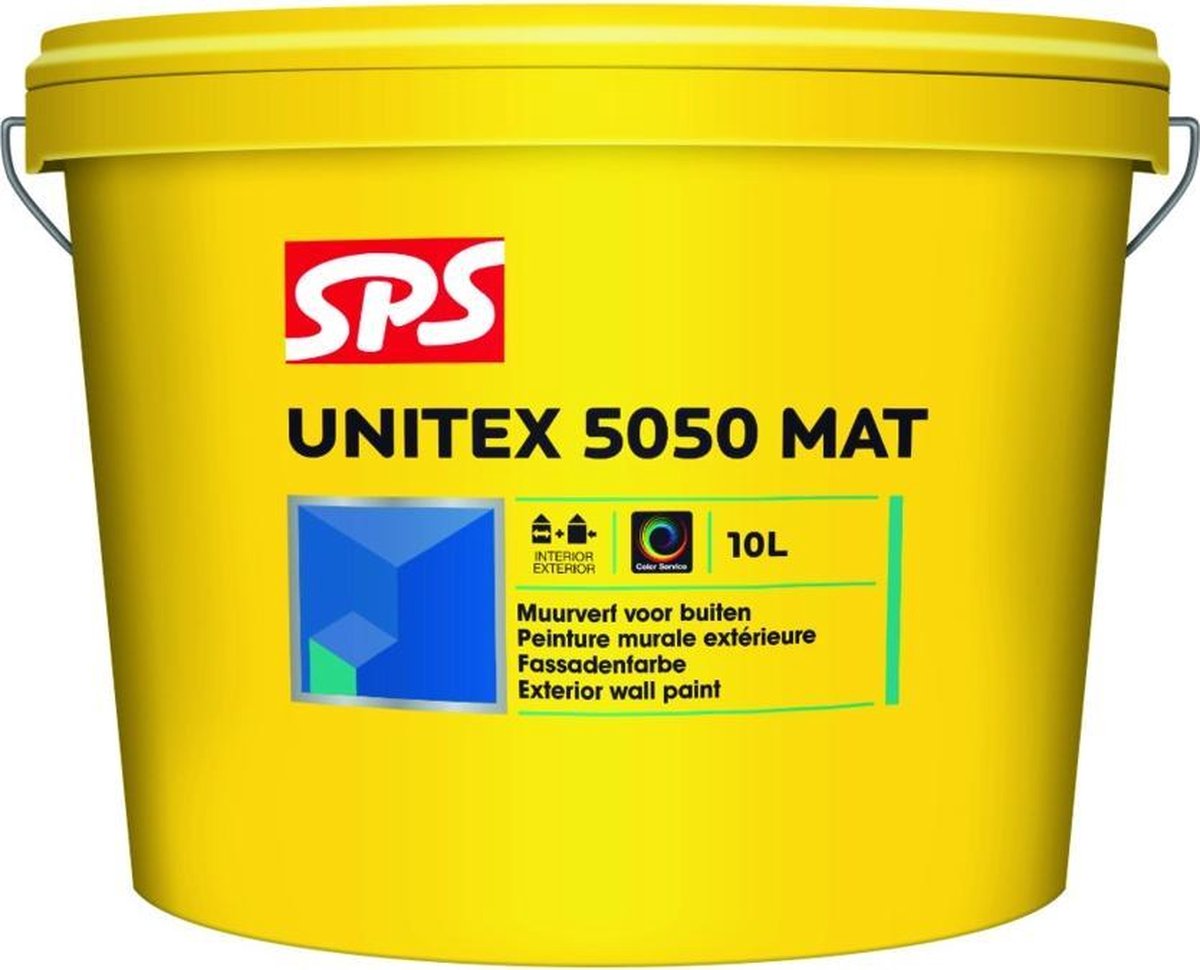 SPS Unitex 5050 Mat Muurverf - Op Kleur Gemengd - 10L