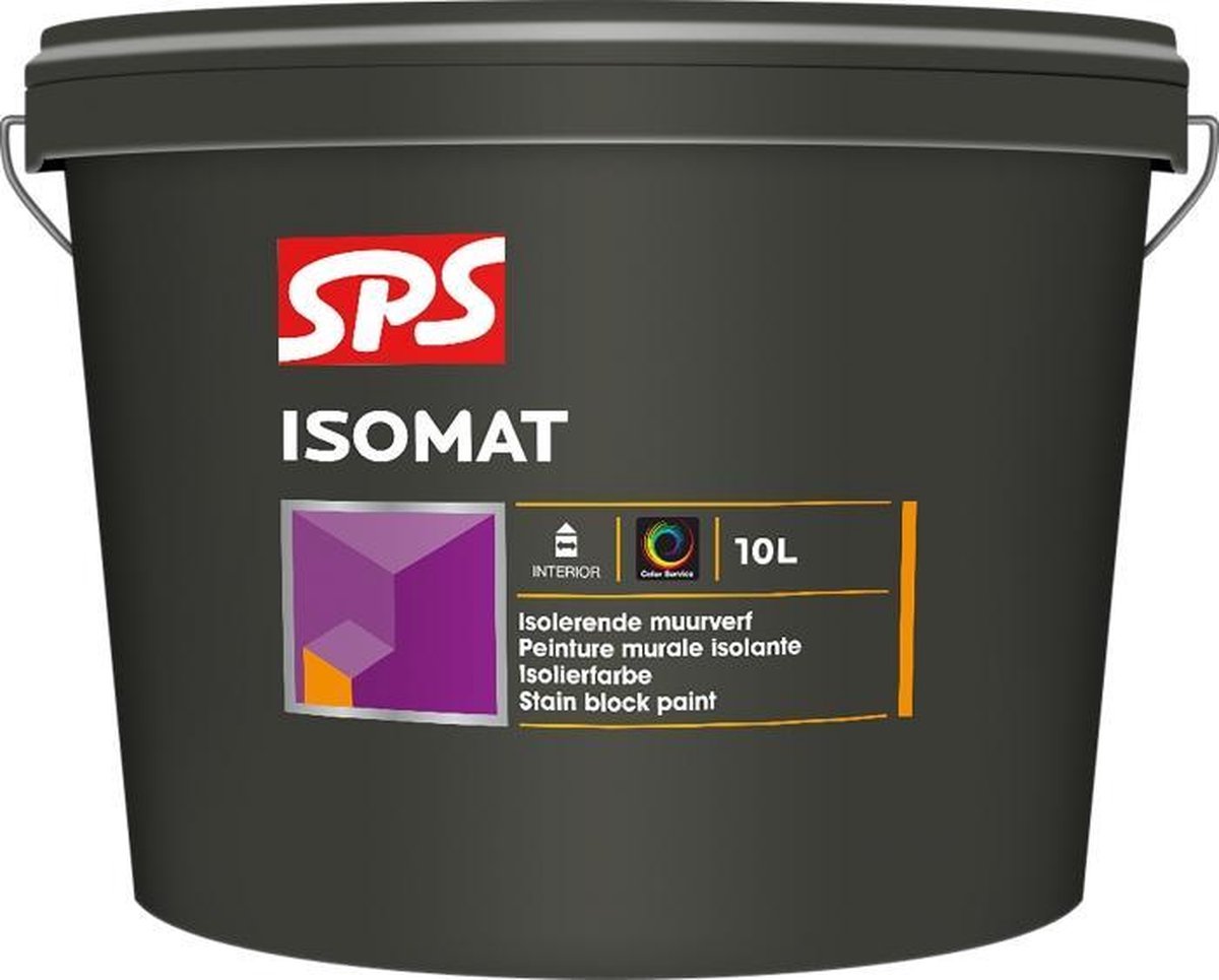 SPS Isomat Plus Muurverf En Primer - Op Kleur Gemengd - 10L