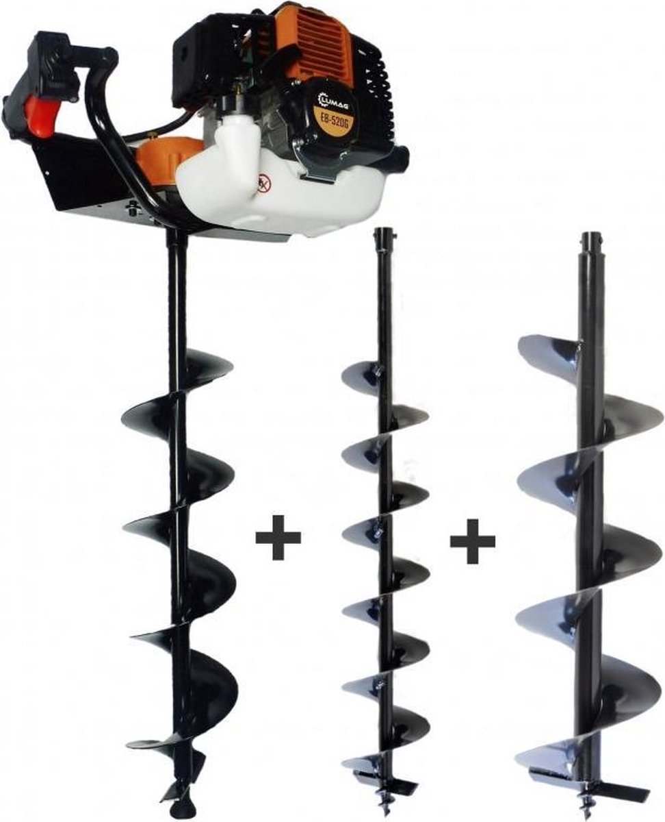 Lumag EB520G Grondboormachine 2,2PK + 100, 150, 200mm Boor