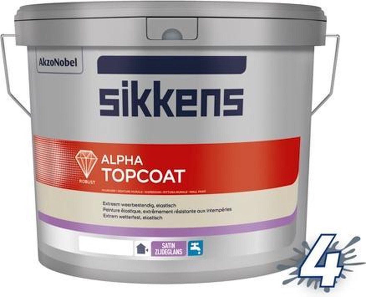 Sikkens Alpha Topcoat - Op Kleur Gemengd - 5L