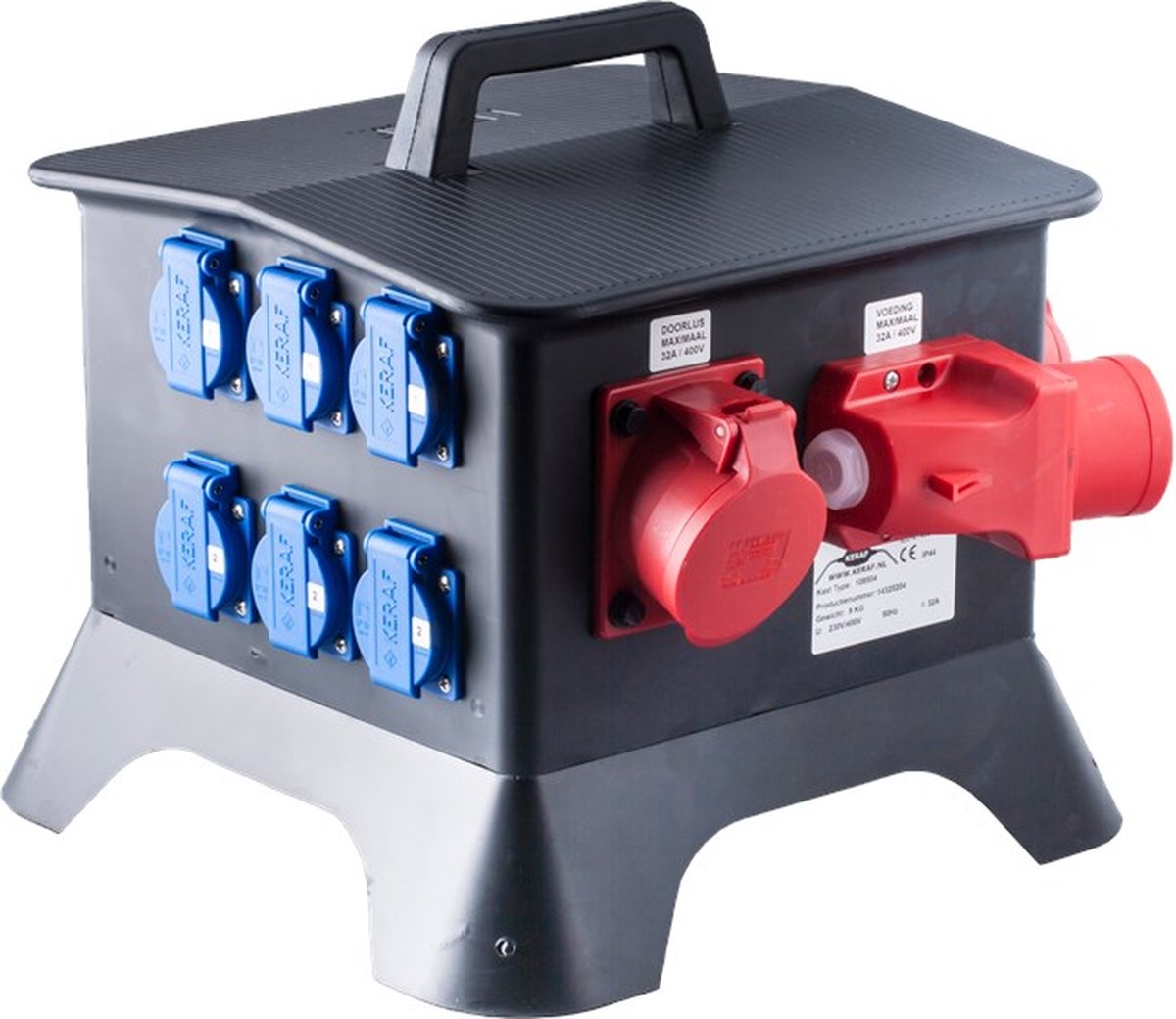 Keraf KE27-1 Rubber Verdeelkast - 230/400V