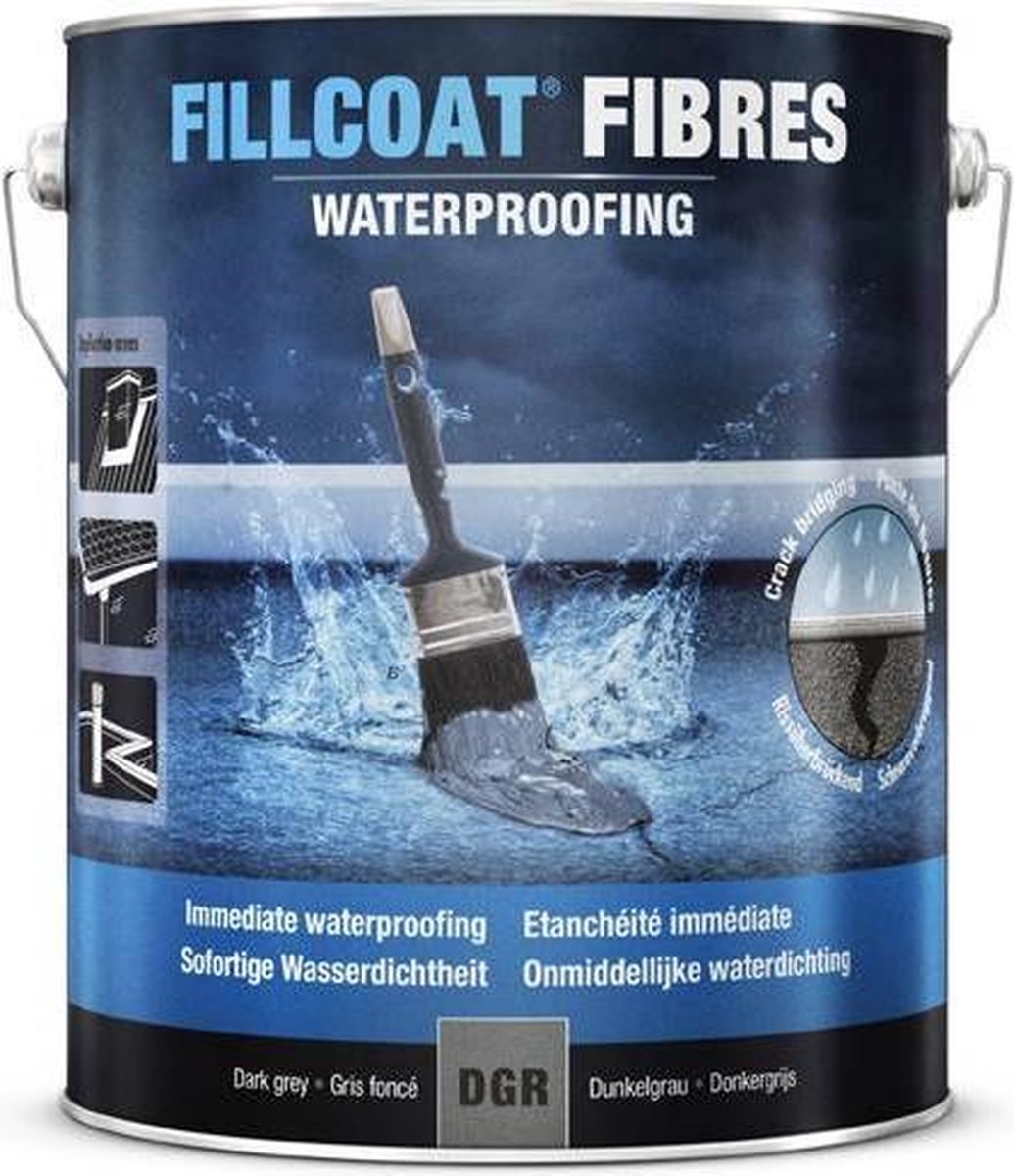 Rust-Oleum Fillcoat Fibres Dark Grey 5 L