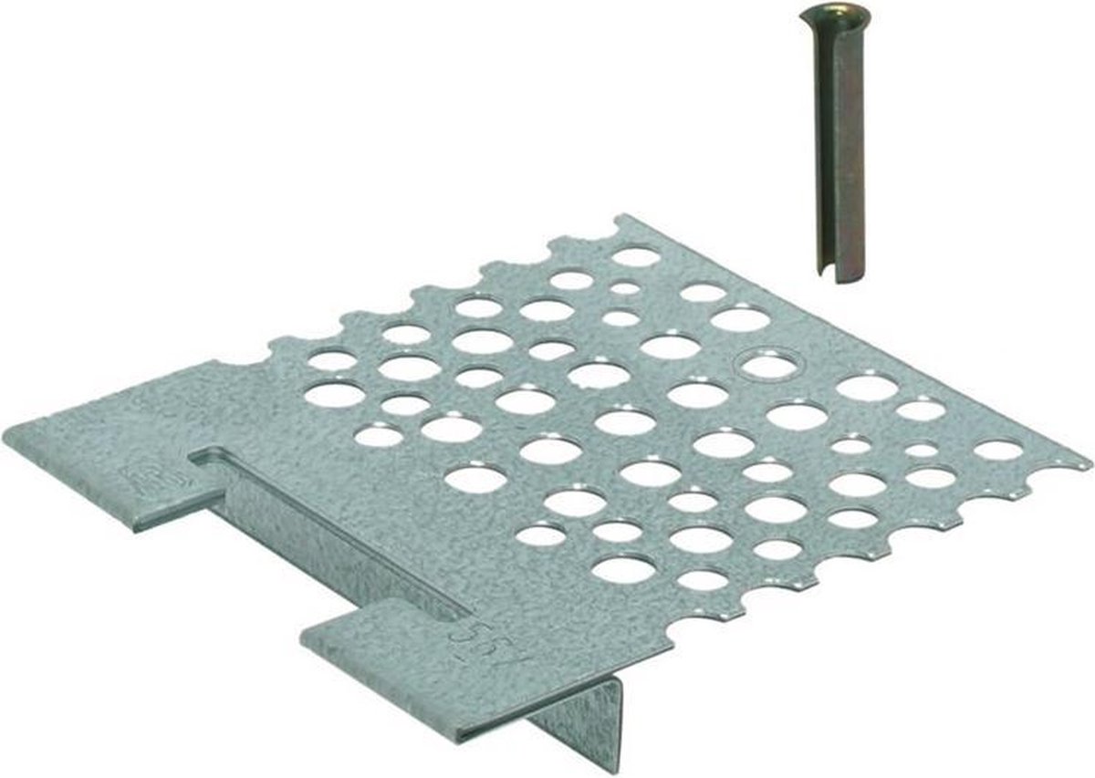 GB RB-spijkerplaat 126x117x1.5 hulsnagel 8x50 verzinkt | 50 stuks - 17710120