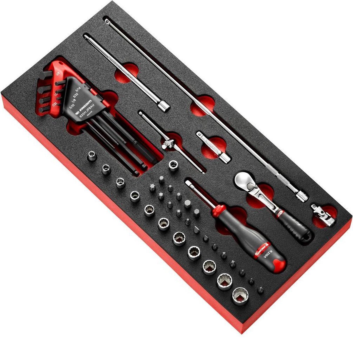 Facom module doppen, inbussleutels en bits 1/4" 6kkant - inch - MODM.RL2U