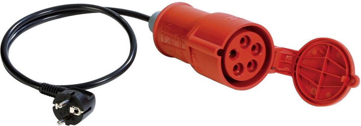 Benning Meetadapter | voor 3-fase verbruikers passief | 32 A CEE-veiligheidscontactstekker | Meting van Rpe/Riso/Iea | 1 stuk - 044123 044123