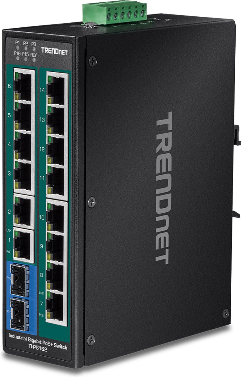 TrendNet TI-PG162 Industrial Ethernet Switch 10 / 100 / 1000 MBit/s