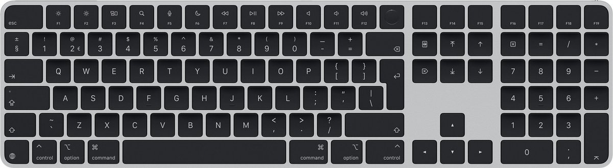 Apple Magic Keyboard Met Touch Id Numeriek Toetsenblok Draadloos Toetsenbord Zwart