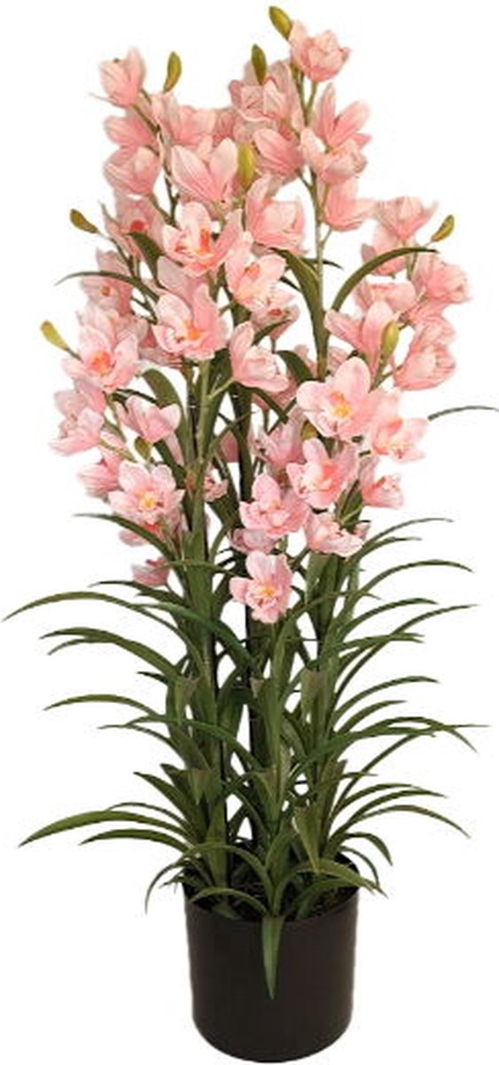 Cymbidium kunstplant 125 cm, roze - Buitengewoon de Boet