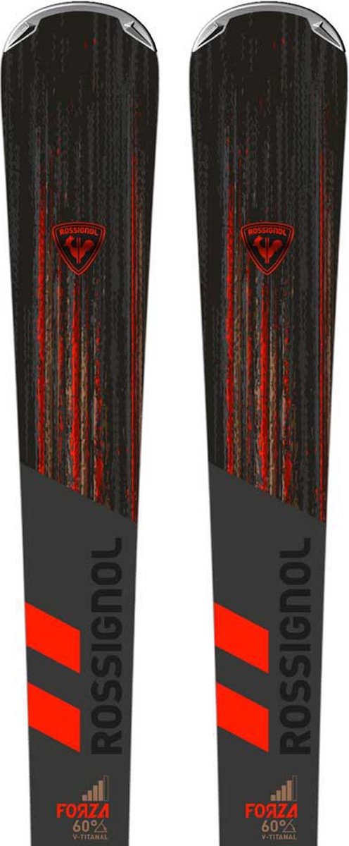Rossignol Forza 60° V-TI piste ski's zwart/rood heren, 164 cm
