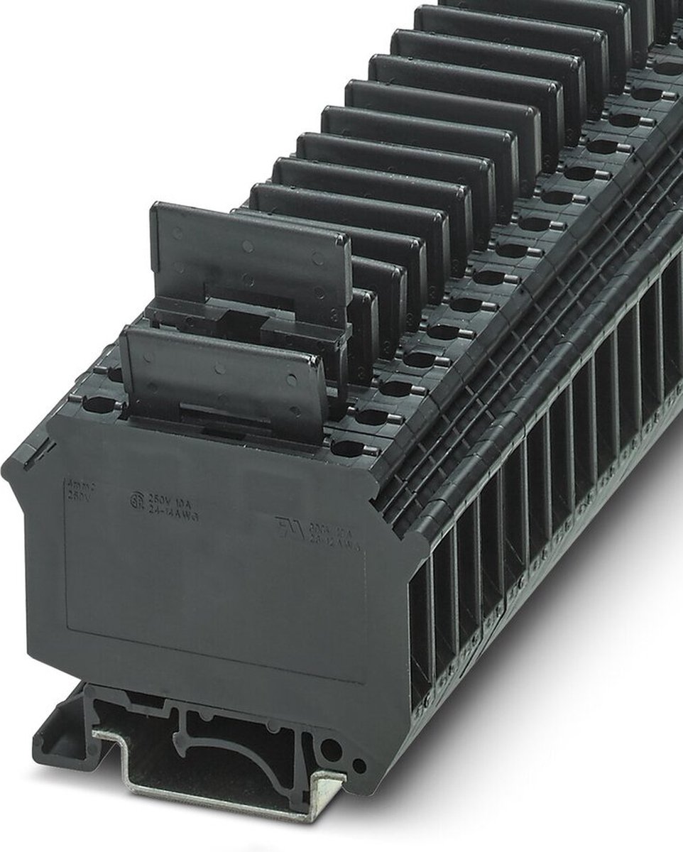 Phoenix Contact 3118012 Zekering-serieklem 8.2 mm Schroeven Zwart 50 stuk(s)