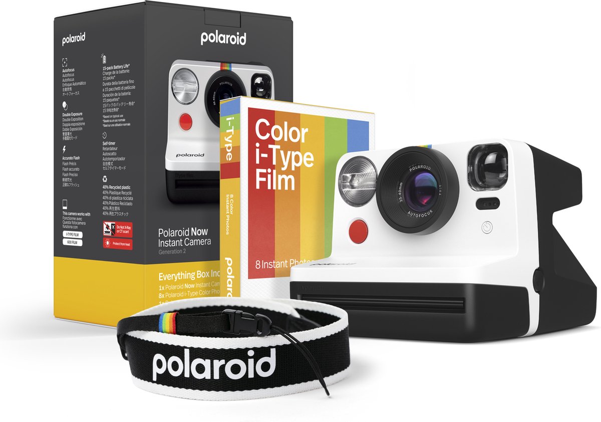 Polaroid Now Gen 2 Everything Box Instant Camera Back & White