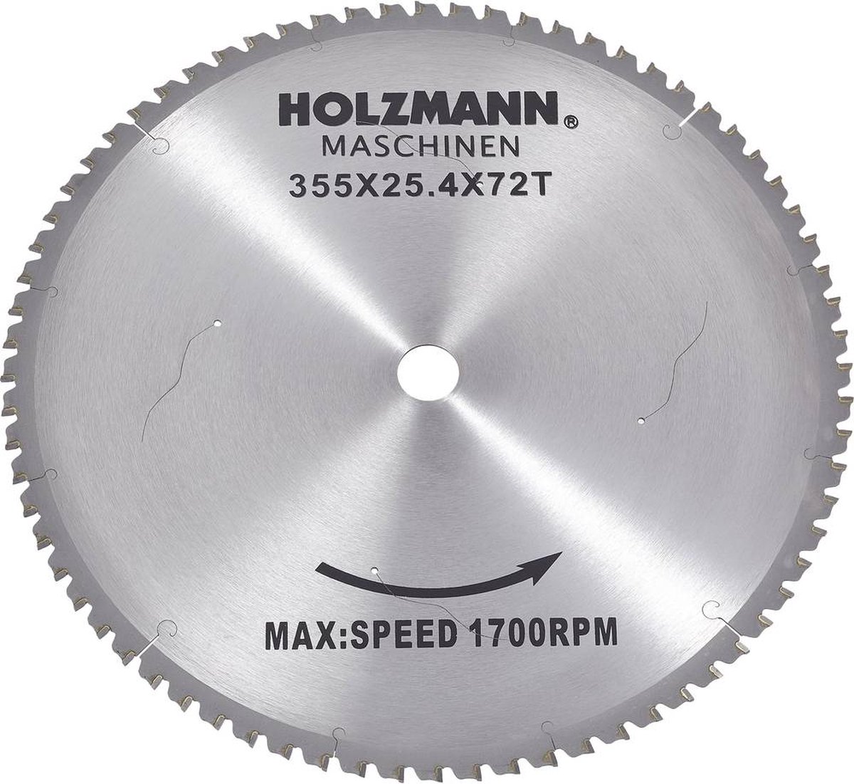 Holzmann Maschinen MKS355SB MKS355SB Hardmetaal-cirkelzaagblad 355 x 25.4 mm Aantal tanden: 72 1 stuk(s)