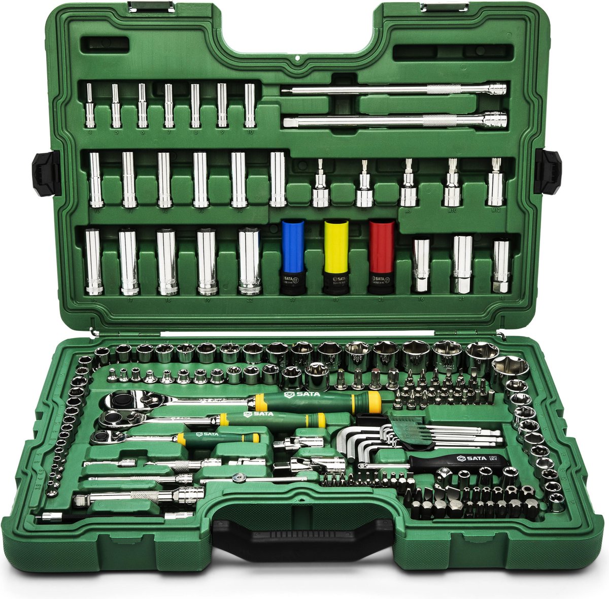 SATA Ratel- & Dopsleutelset 1/4” 3/8” 1/2” 180pc - SAT09546G